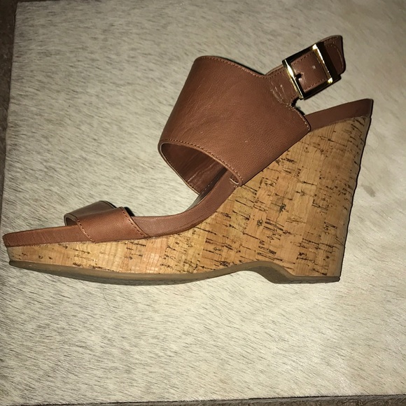 Calvin Klein Cork Wedge Sandals - Picture 4 of 9